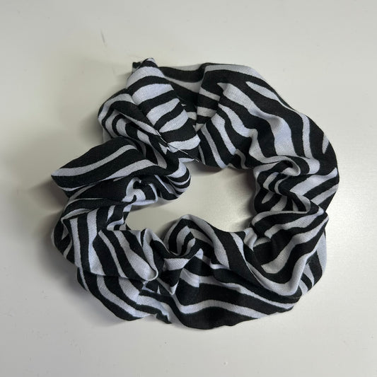 Black & White Zebra Scrunchie