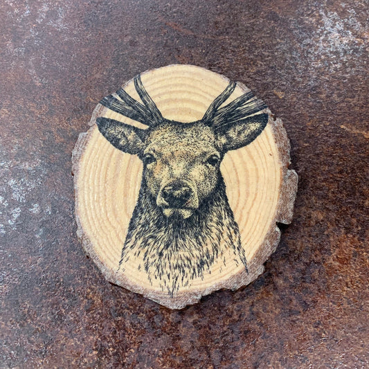 Stag Wooden Coaster