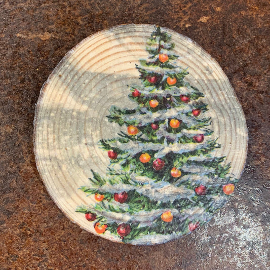 Christmas Tree Wooden Coaster